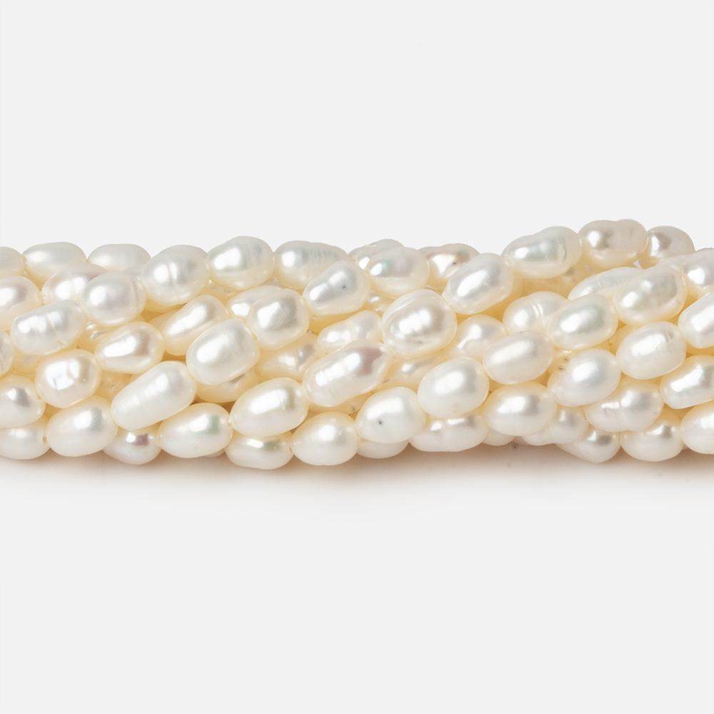 4x3mm Cream White Petite Baroque Freshwater Pearl 14.5 inch 78 pieces AA - Beadsofcambay.com