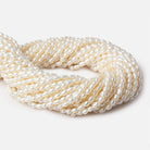 4x3mm Cream White Petite Baroque Freshwater Pearl 14.5 inch 78 pieces AA - Beadsofcambay.com