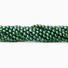 4x3mm Emerald Green Straight Drilled Oval Freshwater Pearl 15 inch 94 pcs - Beadsofcambay.com