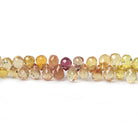 4x3mm Fancy Sapphire Faceted Tear Drop Beads 7.5 inch 127 pieces - Beadsofcambay.com