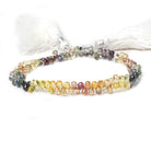 4x3mm Fancy Sapphire Faceted Tear Drop Beads 7.5 inch 127 pieces - Beadsofcambay.com