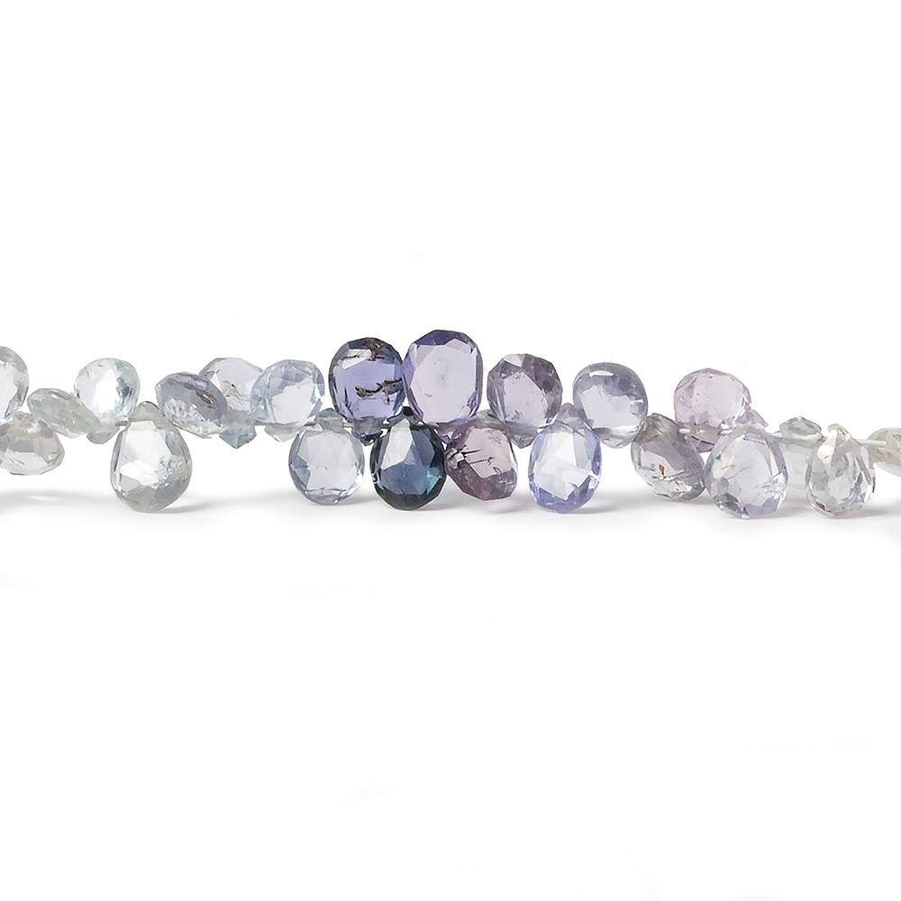 4x3mm Fancy Sapphire Pear Briolette 8 inch 106 pcs - Beadsofcambay.com