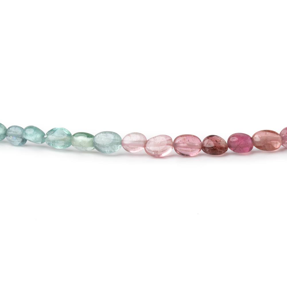 4x3mm Multi Color Tourmaline Plain Oval Beads 16 inch 110 pieces AA - Beadsofcambay.com