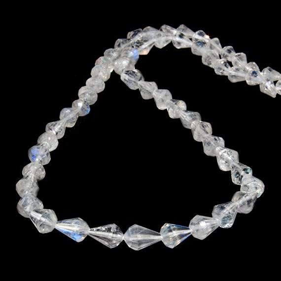 4x3mm Rainbow Moonstone Petite Faceted Tear Drop 14.5 inch 77 Beads - Beadsofcambay.com