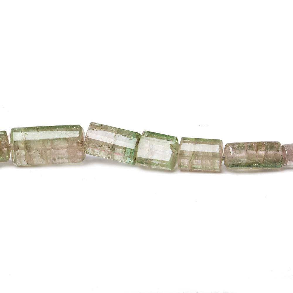 4x4-12x7mm Watermelon Tourmaline plain tube beads 16 inch 50 pieces A Grade - Beadsofcambay.com