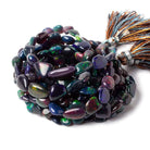 4x4-13x9mm Black Ethiopian Opal Plain Nugget beads 17 inches 60 pieces AA - Beadsofcambay.com