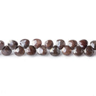 4x4-5x5mm Metallic Brown & Grey Moonstone petite faceted hearts 55 beads AA - Beadsofcambay.com