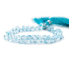 4x4-5x5mm Sky Blue Topaz Faceted Heart Beads 8 inch 58 pieces AAA - Beadsofcambay.com