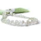 4x4-6x6mm Mystic Prehnite plain heart beads 8 inch 68 pieces - Beadsofcambay.com