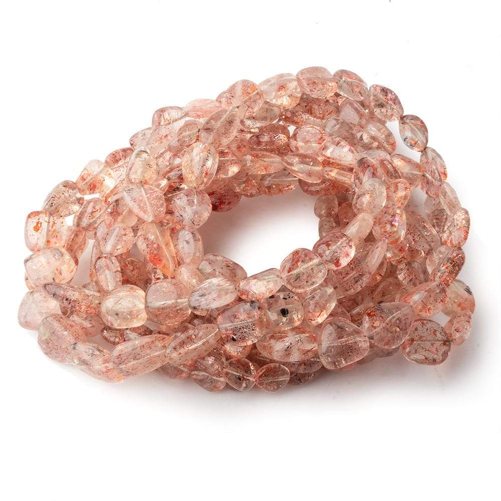 4x4-8x7mm Sunstone Plain Nugget Beads 17 inch 70 pieces - Beadsofcambay.com
