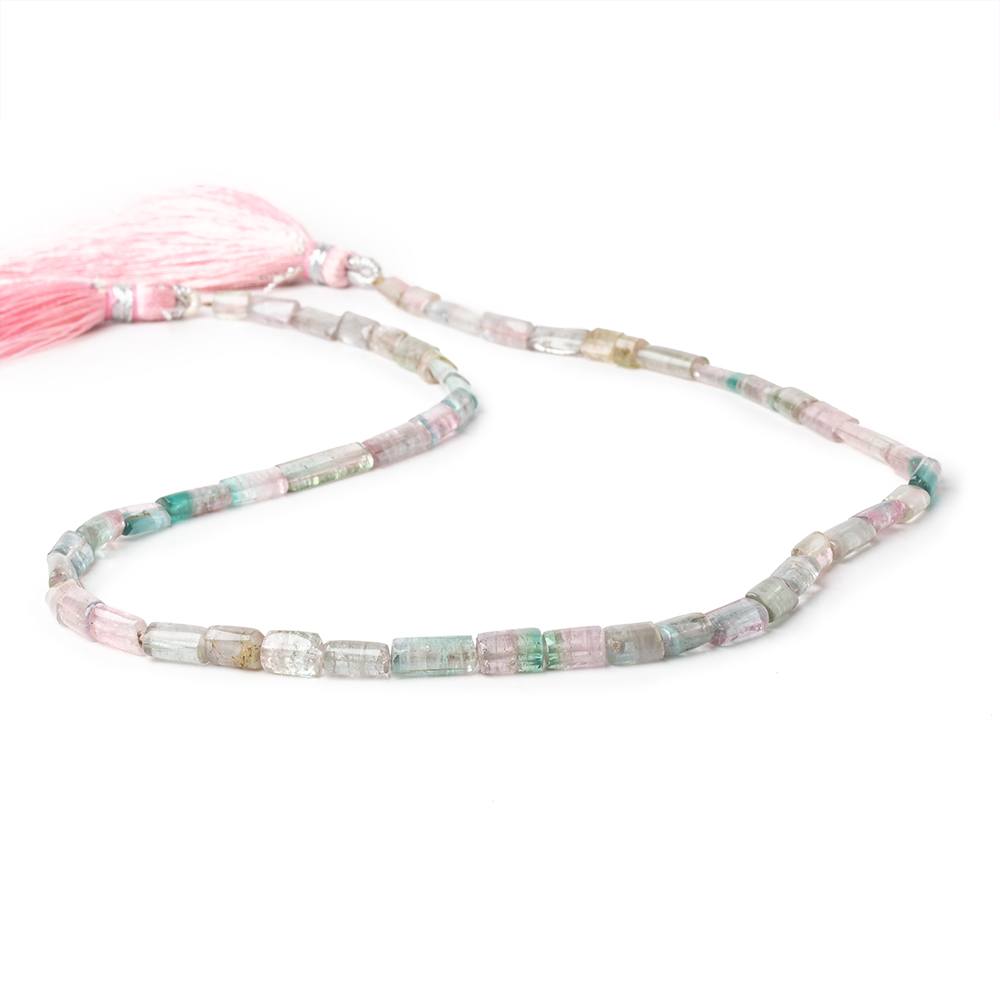 4x4-9x5mm Multi Color Tourmaline Natural Tube Beads 16 inch 55 pieces AA - Beadsofcambay.com