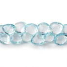4x4-9x9mm Sky Blue Topaz Faceted Heart Briolettes 8.5 inch 63 pieces AAA - Beadsofcambay.com