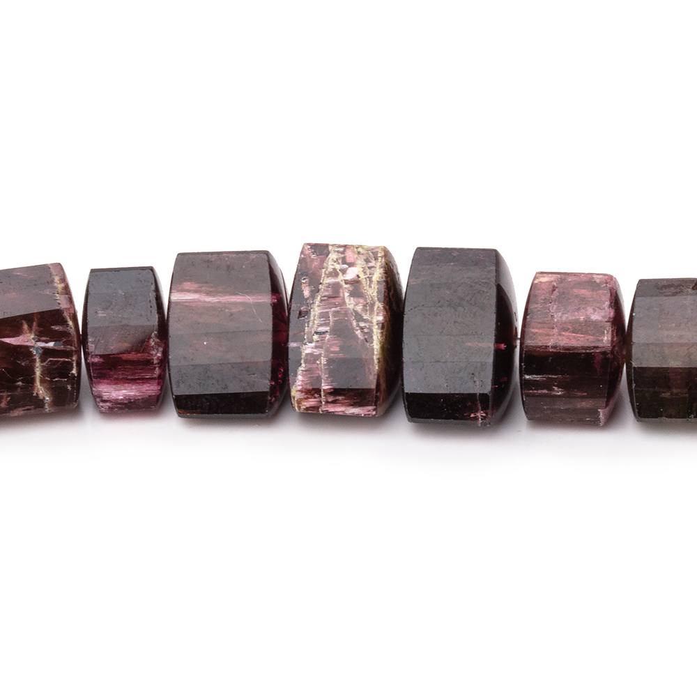 4x7-14x10mm Pink Tourmaline Faceted Trillion Beads 16.5 inch 52 pieces AA - Beadsofcambay.com