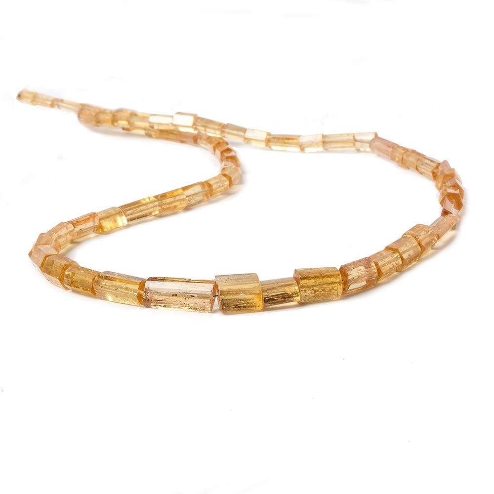 4x7-16x7mm Imperial Topaz plain tube beads 19 inch 58 pieces - Beadsofcambay.com