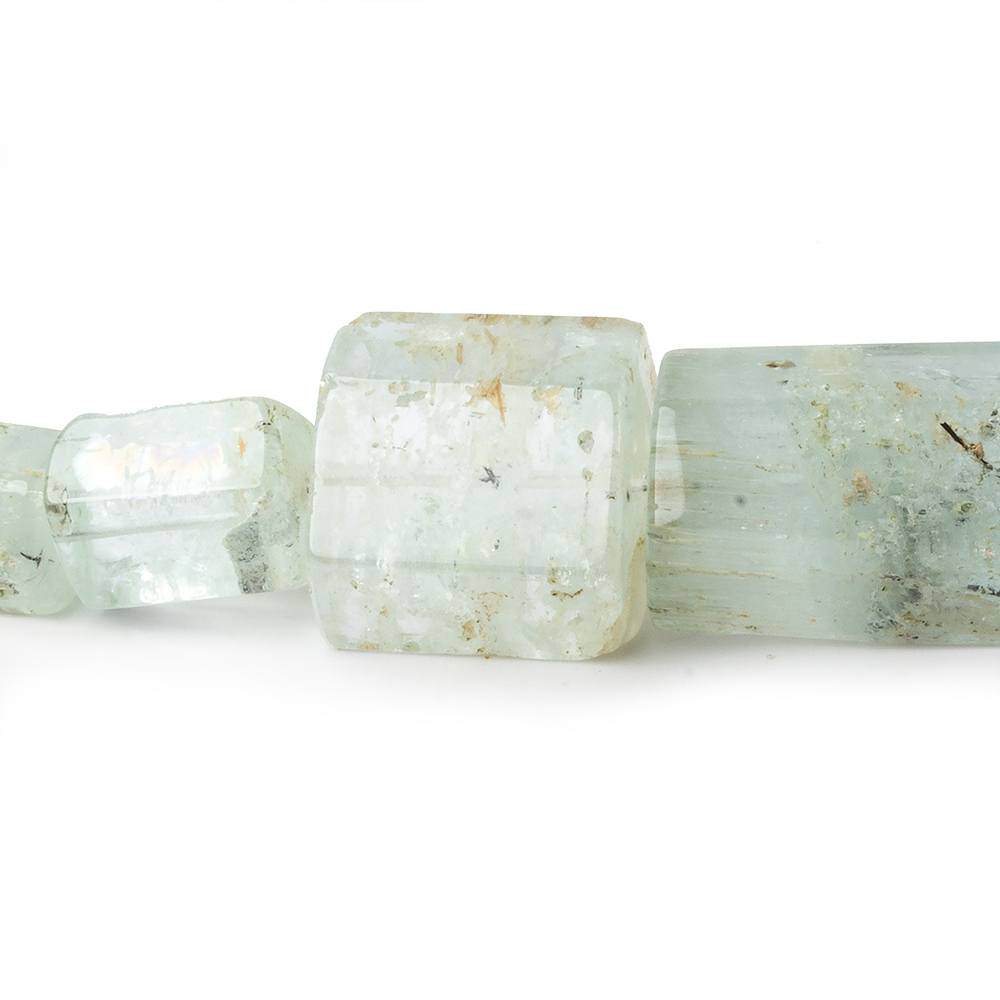 4x8-26x13mm Aquamarine Straight Drilled Natural Crystals 16 inch 33 beads - Beadsofcambay.com
