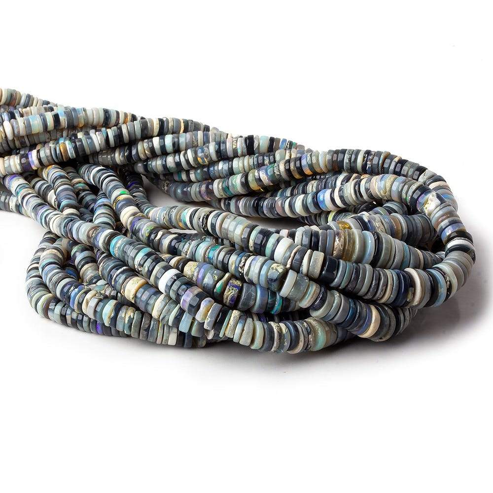 5-10mm Australian Multi Color Opal Heshi Beads 18 inc 285 pieces - Beadsofcambay.com