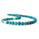 5-10mm Blue Peruvian Opalina Plain Round Beads 18 inch 60 pieces 1mm Hole - Beadsofcambay.com