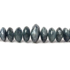 5-9mm Blue Sapphire German Faceted Rondelle Beads 16 inch 136 pieces - Beadsofcambay.com