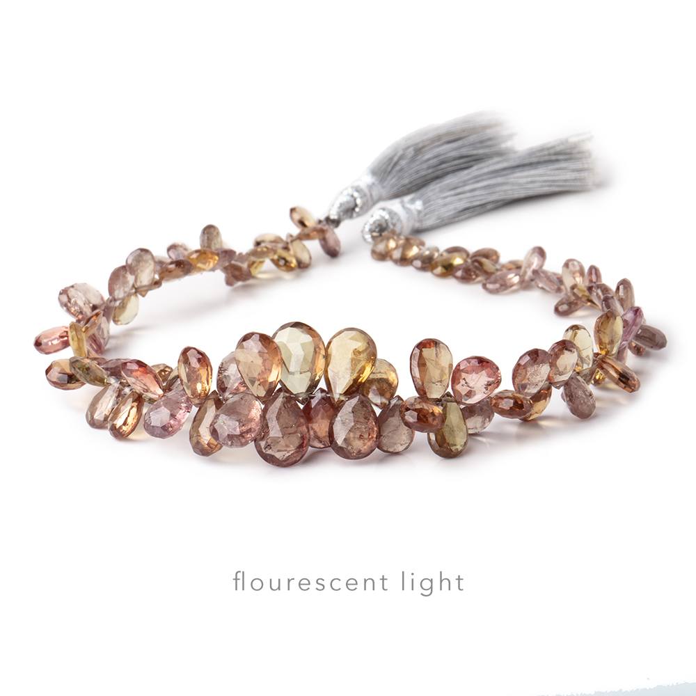 5-10mm Color Change Garnet Faceted Pear Beads 9 inch 97 pieces AAA Grade - Beadsofcambay.com