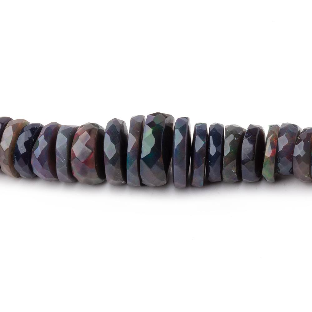 5-10mm Ethiopian Wollo Black Opal Faceted Heshi Beads 16 inch 206 pieces AA - Beadsofcambay.com