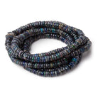5-10mm Ethiopian Wollo Black Opal Faceted Heshi Beads 16 inch 206 pieces AA - Beadsofcambay.com
