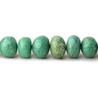 5-10mm Green Turquoise plain rondelle beads 18 inch 96 pieces - Beadsofcambay.com