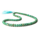 5-10mm Green Turquoise plain rondelle beads 18 inch 96 pieces - Beadsofcambay.com