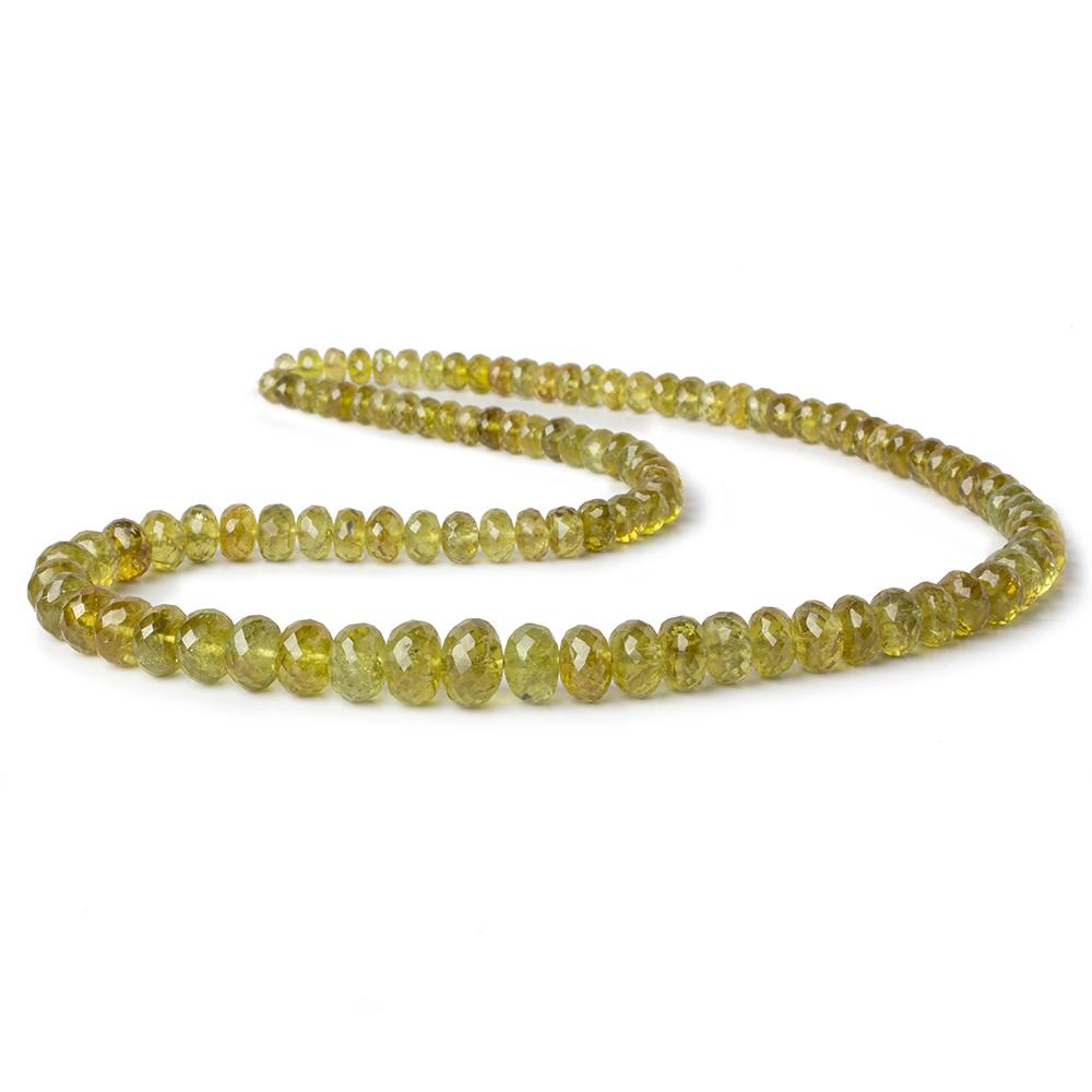 5-10mm Grossular Garnet faceted rondelles 18 inch 104 pieces AA - Beadsofcambay.com