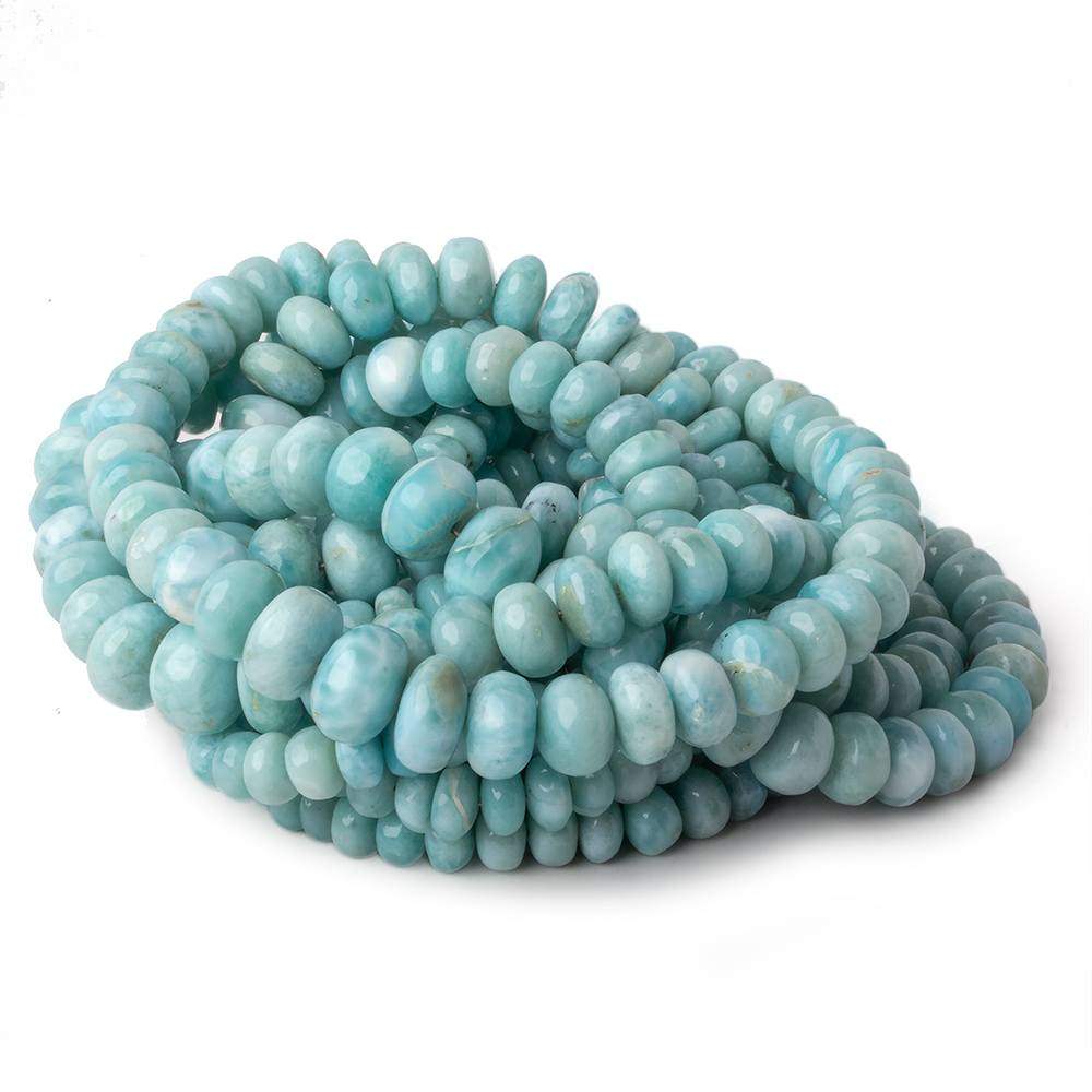 5-10mm Larimar plain rondelle beads 18 inch 105 pieces AAA - Beadsofcambay.com