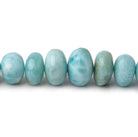 5-10mm Larimar plain rondelle beads 18 inch 105 pieces AAA - Beadsofcambay.com