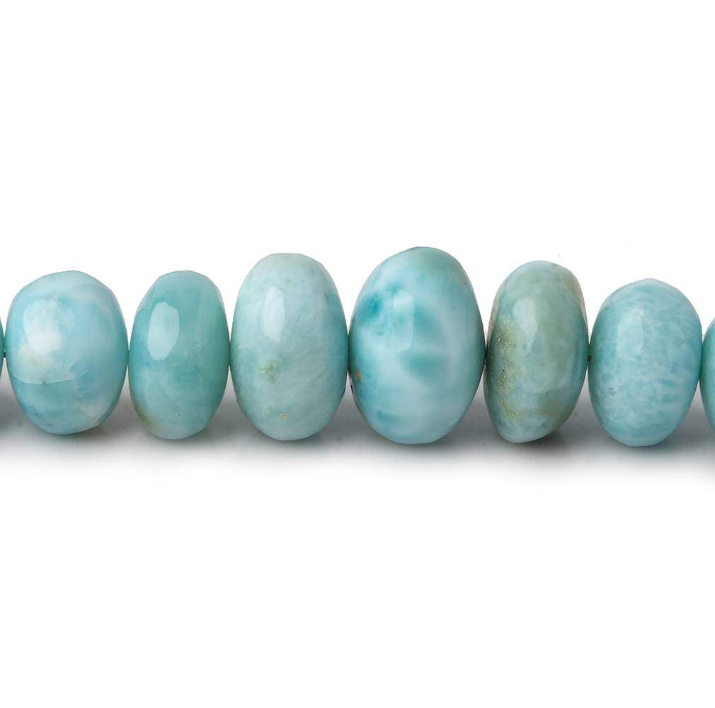 5-10mm Larimar plain rondelle beads 18 inch 105 pieces AAA - Beadsofcambay.com