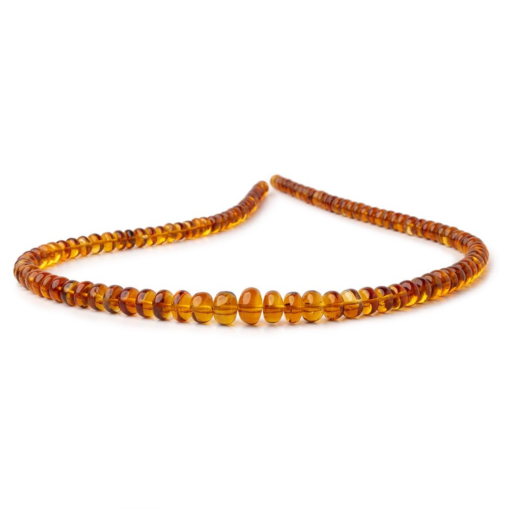 5-10mm Madeira Citrine Plain Rondelle Beads 18 inch 115 pieces AAA - Beadsofcambay.com