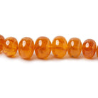 5-10mm Mandarin Garnet Plain Rondelle Beads 16 inch 76 pieces - Beadsofcambay.com