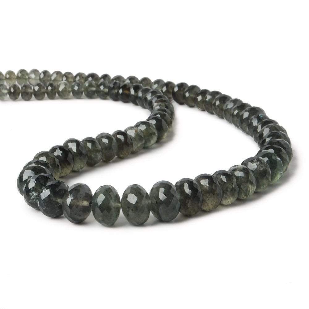 5-10mm Moss Aquamarine Beads Faceted Rondelle 16 inch 81 pieces AA - Beadsofcambay.com