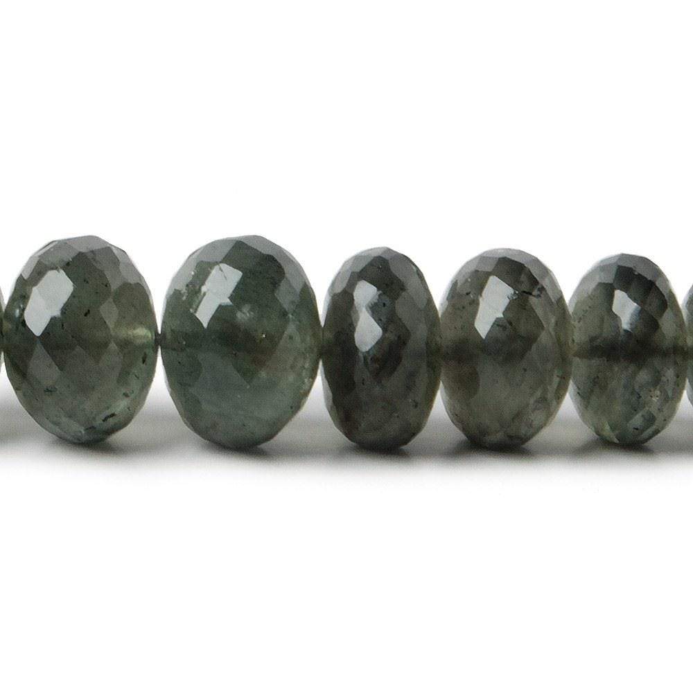 5-10mm Moss Aquamarine Beads Faceted Rondelle 16 inch 81 pieces AA - Beadsofcambay.com