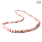 5-10mm Pink Peruvian Opal Plain Round Beads 20 inch 69 pieces AA 1mm Hole - Beadsofcambay.com