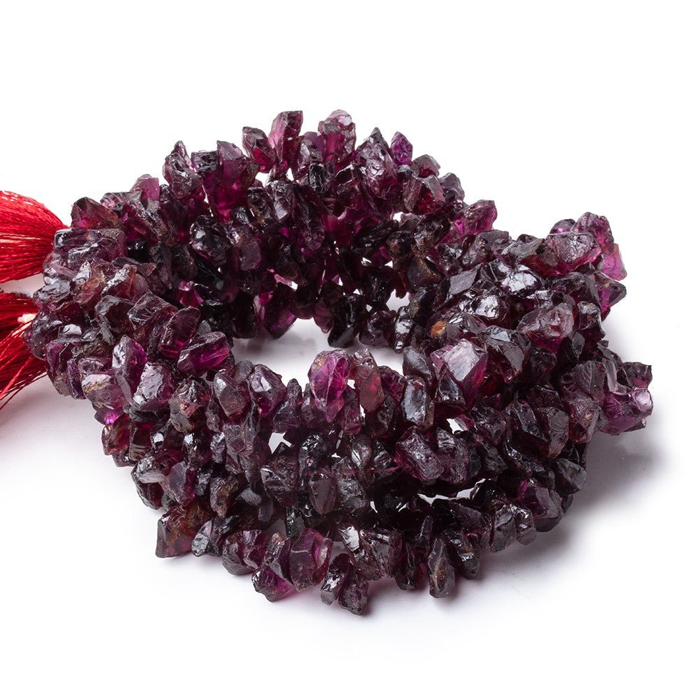 5-10mm Rhodolite Garnet Beads Natural Crystal 15 inch 137 pieces - Beadsofcambay.com