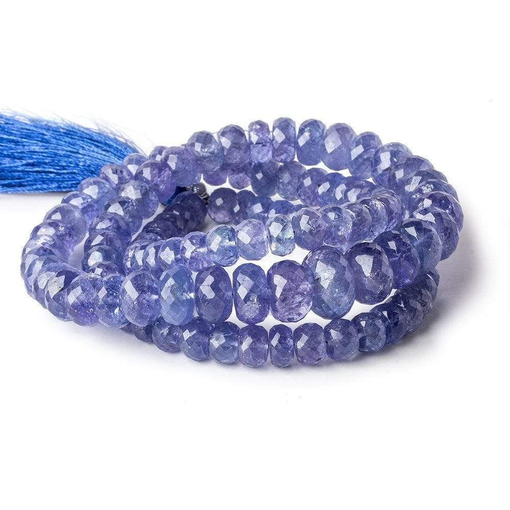 5-10mm Tanzanite Faceted Rondelles 17 inch 107 beads AA - Beadsofcambay.com