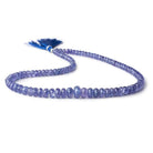 5-10mm Tanzanite Faceted Rondelles 17 inch 107 beads AA - Beadsofcambay.com