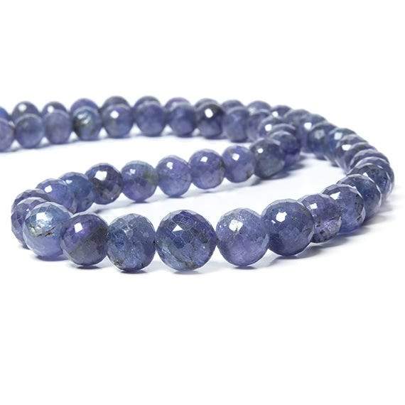 5-10mm Tanzanite faceted round Beads 16 inch 68 pieces - Beadsofcambay.com