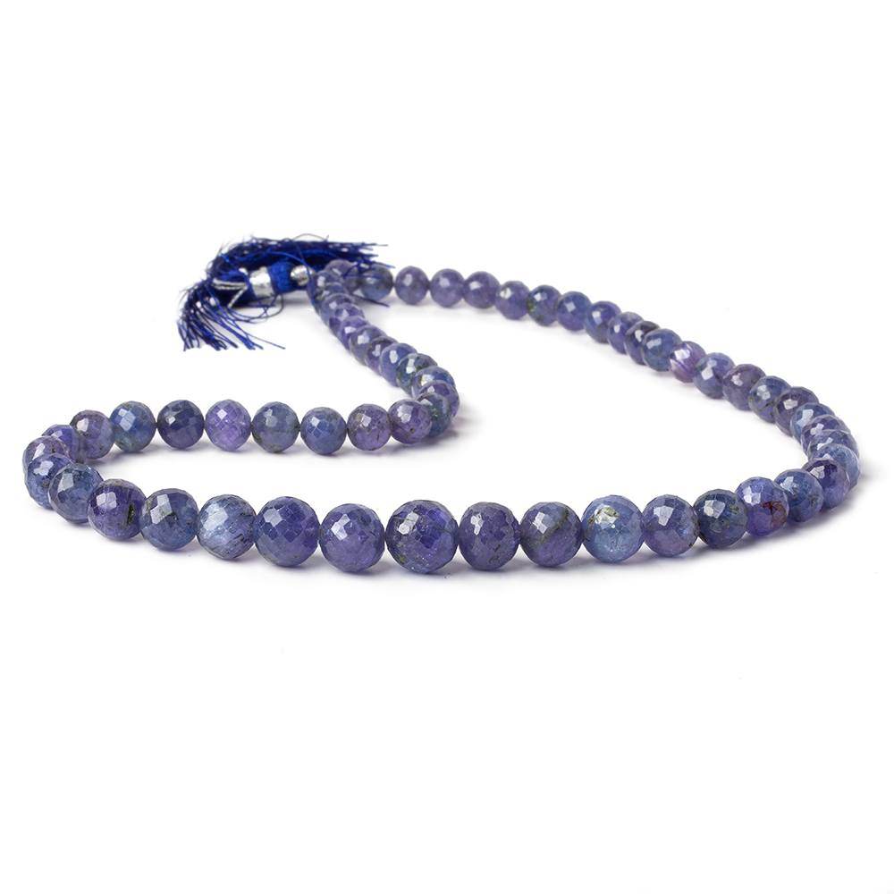 5-10mm Tanzanite faceted round Beads 16 inch 68 pieces - Beadsofcambay.com
