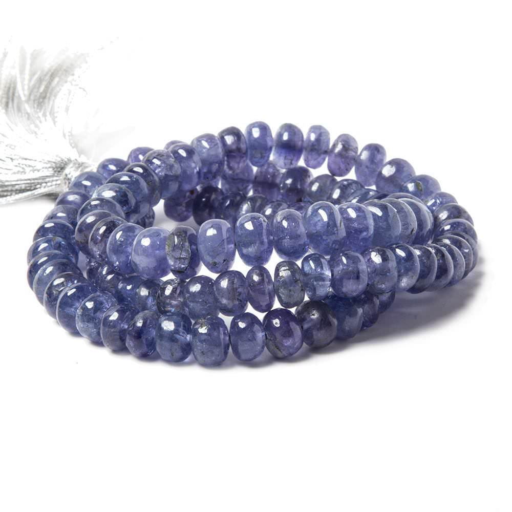 5 - 10mm Tanzanite Plain Rondelle Beads 18 inch 110 pieces - Beadsofcambay.com