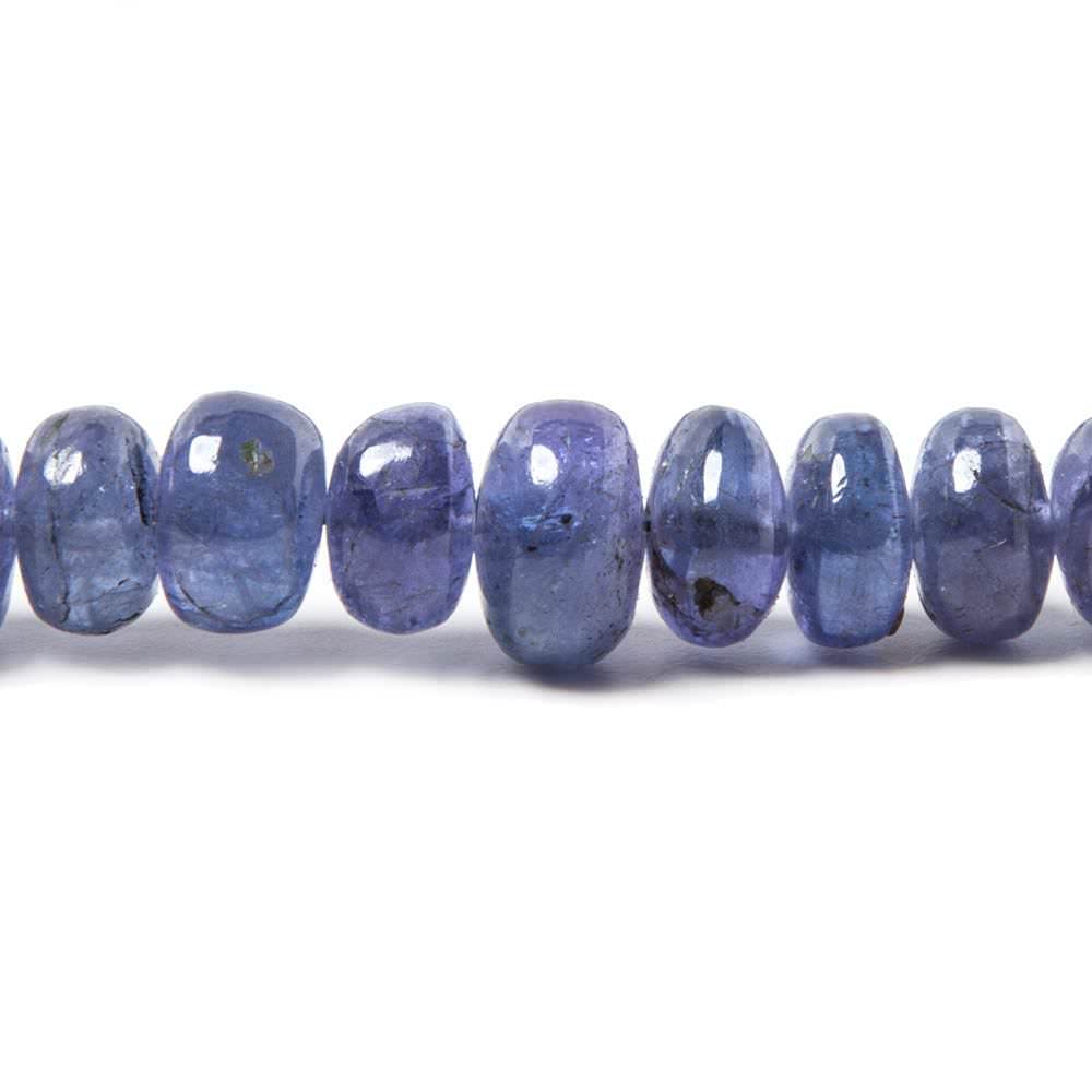 5 - 10mm Tanzanite Plain Rondelle Beads 18 inch 110 pieces - Beadsofcambay.com