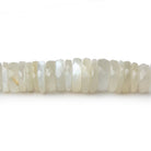 5-10mm White Moonstone faceted rondelle beads 15.5 inch 170 pieces - Beadsofcambay.com