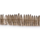 5-11.5mm Smoky Quartz German Cut Plain Rondelles 16 inch 230 Beads - Beadsofcambay.com