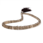 5-11.5mm Smoky Quartz German Cut Plain Rondelles 16 inch 230 Beads - Beadsofcambay.com