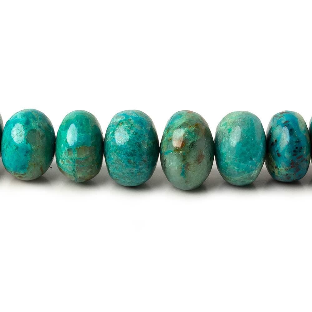 5-11mm Chrysocolla plain rondelle beads 18 inches 96 pieces A - Beadsofcambay.com