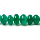 5-11mm Green Onyx Plain Rondelle Beads 16 inch 70 pieces - Beadsofcambay.com