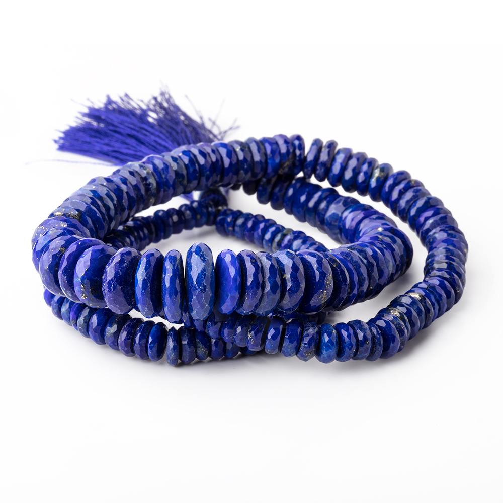 5-11mm Lapis Lazuli Faceted heshi beads 19 inch 158 pieces - Beadsofcambay.com