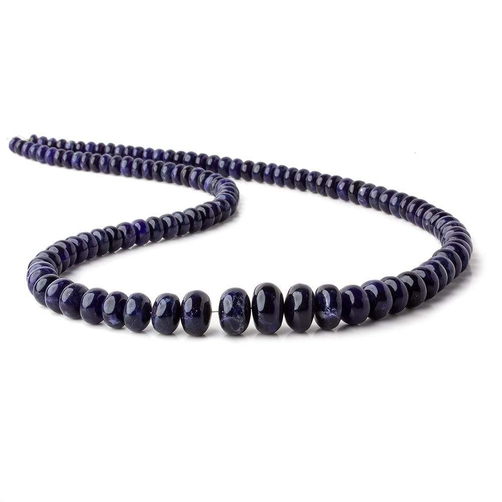 5-11mm Sodalite plain rondelle beads 19.5 inch 114 pieces A - Beadsofcambay.com